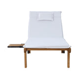 Gardeon Sun Lounge Wooden Lounger Outdoor Furniture Day Bed Wheels Patio White ODF-B-LOUNGE-WHEEL-WH