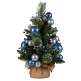 61cm Blue Collection Tabletop Pre-Lit Christmas Tree 112_SENBC102