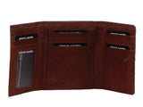 Pierre Cardin Womens Leather Wallet Stich Design Large Tri-Fold in Tan Brown V563-PC3567-TAN