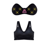 Size XXL Black Wireless Electric Breast Massager Bra - 5 Modes Vibration & 3 Heat Levels for Lifting V888-ELOSUNG32381