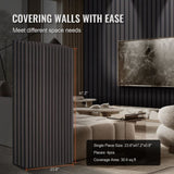 Wood Slat Acoustic Panels 23.6 x 47.2 inch for Modern Wall Decor Black Oak V952-FHXWBTQBHXML4QH6IV0