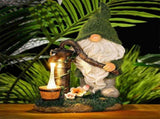 Whimsical Solar-Powered Outdoor Gnome Lamp, Waterproof Garden Statue Lighting, Automatic V1192-AZ-W-24654