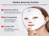 7-Color Facial Light Mask for Home Skincare Rechargeable LED Beauty Device with 270 LEDs, V1107-CS-MRMZHJ