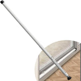 1 Set Adjustable White Sliding Glass Door Bar, Multifunctional Carbon Steel Support for Home Use V1366-AZ2-W-17624