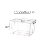 37 Litre Modular Clear Foldable Storage Box with Lid Plastic Tub Collapsible V563-75199