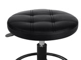 Artiss Salon Stool Round Swivel Chairs Black SALON-B-D-RD-BK