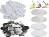 200 Sets 58mm Blank Pin Back Buttons Parts for Button Maker Machine 58mm, Round Badge V1258-DP02-C-1338