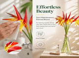 10Pcs Bird of Paradise Artificial Plant, 22 inch Hawaiian Tropical Flowers Faux Flowers Bouquet for V1192-AZ-W-17333