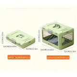 Foldable Pet Travel Carrier, PP Material with Reinforced Iron Mesh, Four Colors Available, Spacious V1232-ZDCWX-001