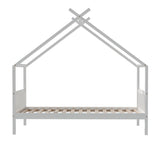 Artiss Bed Frame Wooden Base Kids Single Timber House Beds White WBED-G-CABIN-S-WH-AB