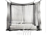 Bug Bed Net Black Light Weight Bed Net Exquisite 4 Corners Bed Canopy Net for Indoors Outdoors V1294-YM0703-3117230081811