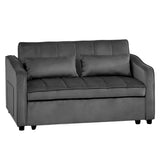 Sarantino Fenton Velvet 2-Seater Sofa Bed - Dark Grey SOFA-7007-VEL-DGY