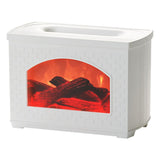 270ml Mist Humidifier Simulated Fireplace Design Power Off Protection Fire Diffuser for Home White V1294-YM0626-3113230006812