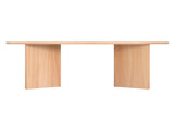 Artiss Coffee Table Oval 110CM Pine Alva FUR-U-COF-01-WD