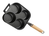Frying Pan Deepened Non Stick With Spatula Oil Brush Four Hole Frying Pot For Breakfast Pancake V1294-YM0512-3113220262911