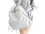BJLFS Unisex Lightweight Water-Resistant Backpack, Black White V1189-LWWAL-20260325-00072