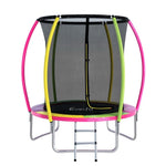 Everfit 6FT Trampoline for Kids w/ Ladder Enclosure Safety Net Rebounder Colors TRAMPO-C-C6-MC