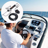 Hydraulic Steering Kit 90HP Hydraulic Outboard Steering Kit with Helm Pump Cylinder Marine Steering V952-XWYYFXB90HP000001V0
