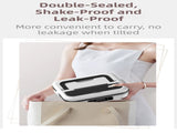 1L Black-Blue Cordless Waterless Heated Lunch Box - Portable 304 Stainless Steel Bento Box for V888-ELOSUNG42334