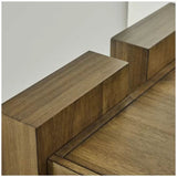 Adjustable Bookcase with Open Shelves, Rubberwood and Acacia Veneers, Indoor Use LSB-68976
