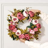 VEVOR Artificial Decorative Wreath 48.26 cm Pink Peonies Hydrangeas Year Round V952-ZSHHMDHFHL19ICBRDV0