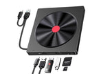 5 in 2 Computer External CD DVD Drive USB 3.0 Portable Optical Drive Burner for Windows Mac Linux V1263-JX-6358