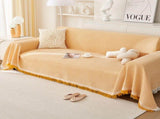 180*420CM Yellow Premium Polyester Sofa Throw Blanket, Multi-Seasonal Use, Sofa Protector V888-ELOSUNG21124