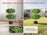 Artificial Topiary Boxwood Double Ball, 2 Set 914mm Faux Boxwood Plant Balls, Fake Silk Tree Look V952-HYMRGXJS36IND5PE1001V0