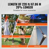 VEVOR Double Braided Polyester Rope, 12.7 mm x 67.06 m, 48 Strands, 35.58kN Breaking Strength V952-HCCLSDL12INC6ERRHV0