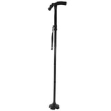 Aluminum Alloy Telescopic Crutches Walking Sticks Outdoor Elderly Cane With Torch V1294-YM0714-3114210162211