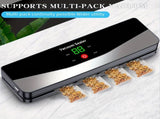 Silver Black USB Charging Food Vacuum Sealer Indoor Kitchen Outdoor Camping Food V1106-122-BLA-19560