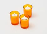 20 Pack Orange Glass Votive Tealight Candle Holders House Party Cenrepiece Xmas Wedding Decor Glass V382-ORCHX20