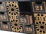 Ramadan Wooden Countdown Calendar with LED Light Countdown to Eid Drawer Advent Calendar for V1294-YM0901-3115240014112