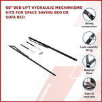 60" Bed Lift Hydraulic Mechanisms Kits For Space Saving Bed or Sofa Bed V63-836241