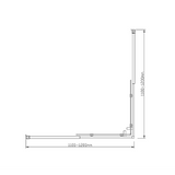 Adjustable 1200x1200mm Double Sliding Door Glass Shower Screen in Black V63-843921