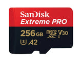 SanDisk Extreme Pro 256GB microSD SDXC SDXC UHS-I 200MB/s 140MB/s V30 U3 A2 4K UHD Shock temperature V1202-V2-FMS-MSDEXP-256G