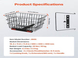 Scooter Rear Basket, Heavy Duty Metal Wire Basket with Handle, Spacious Cargo Basket, Works with V952-CKHXJSSZWNCBHGDPJV0