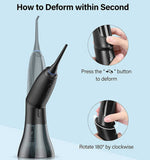 Black Advanced Portable Water Flosser - Rechargeable Oral Irrigator, IPX7 Waterproof, 4 Cleaning V888-ELOSUNG27408