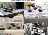 Freestanding Metal Wine Rack for 9 Bottles - Black, Tabletop Wine Rack V1237-ZY-203-3790