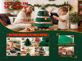 Jingle Jollys Paper Christmas Tree 61 CM w/ Star Topper Xmas Decor Tabletop Green DIY Ornament Set PAPER-TABLE-TR-53-GN