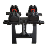 Powertrain 2 x 25kg 50kg GEN2 Pro Adjustable Dumbbell Set Home Gym Weights with Stand DMB-TD1-AD3-2S