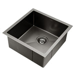 Cefito Kitchen Sink 44X44CM Stainless Steel Basin Single Bowl Black SINK-BLACK-4444