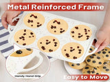 Silicone Regular Size Muffin Pan 12 Cups & Jumbo Muffin Pan with Metal Reinforced Frame V1258-DP02-C-26