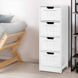 Artiss 4 Chest of Drawers - LEESA White FURNI-P-CAB-4D-WH