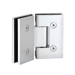 90cm Frameless Diamond Shower Screen with Chrome Brackets and SS Hinges, Round Handle V63-932411