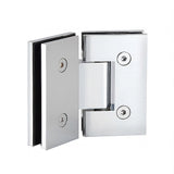 90cm Frameless Diamond Shower Screen with Chrome Brackets and SS Hinges, Round Handle V63-932411