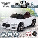Kahuna Bentley Exp 12 Speed 6E Licensed Kids Ride On Electric Car - White CAR-BEN-WH