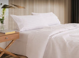 KENSINGTON 1200TC COTTON SHEET SET IN STRIPE-KING - WHITE ABM-202140