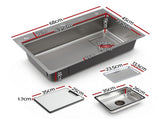 Cefito Kitchen Sink 304 Stainless Steel Bar Sink Millet Grain Water Basin Sink SINK-RG-6845T-SI