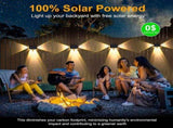 4 Pieces solar wall lamps, Warm white, waterproof, LED decorative outdoor wall lamps, for verandas, V1189-LC-HW-00220